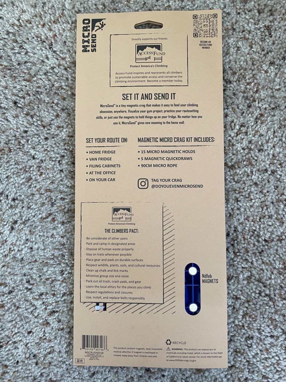 Magnetic Route Setting Kit - Blue - Picture 2 of 2